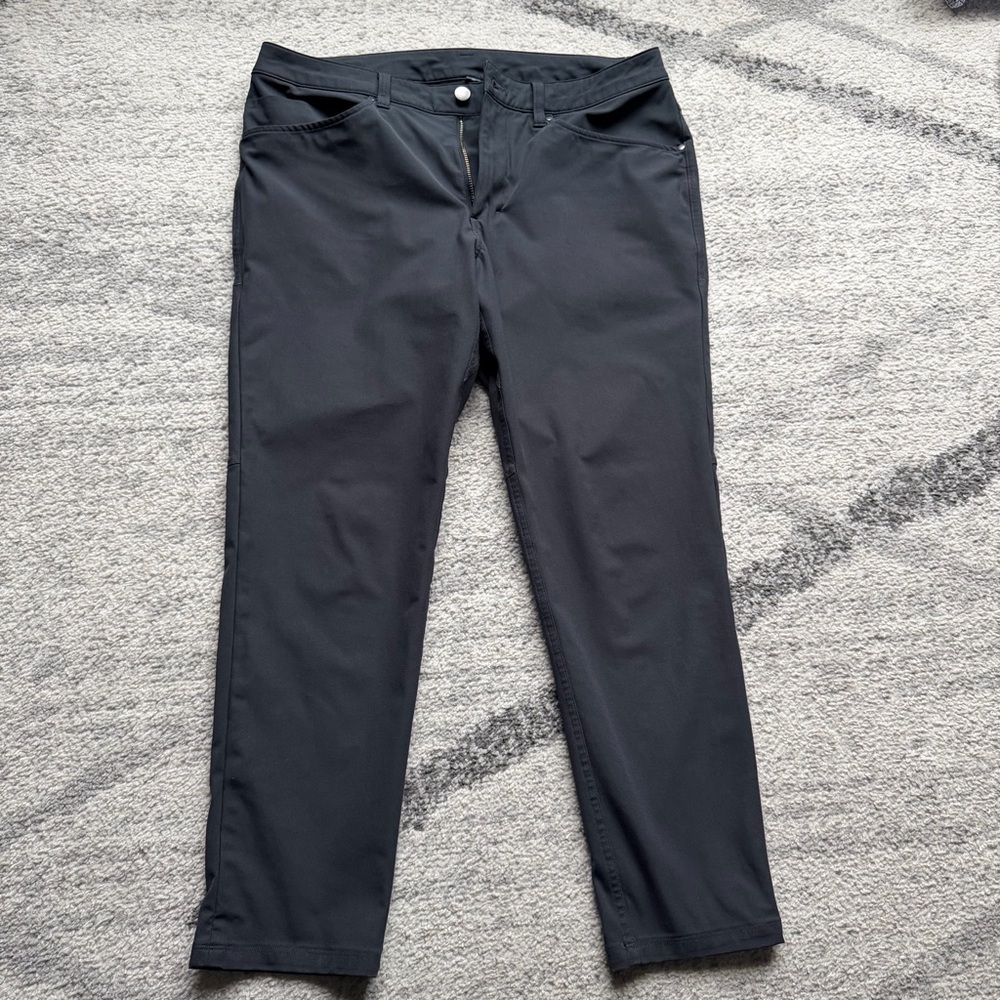 Lululemon ABC Men 32x25 Slim Fit Warpstreme Stretch 5 Pocket Pants Obsidian